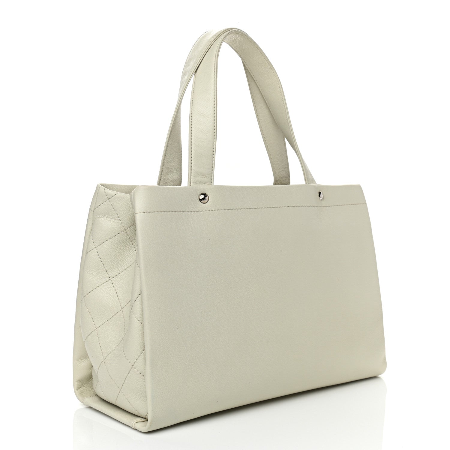 Chanel Caviar CC Tote White 3 of 13