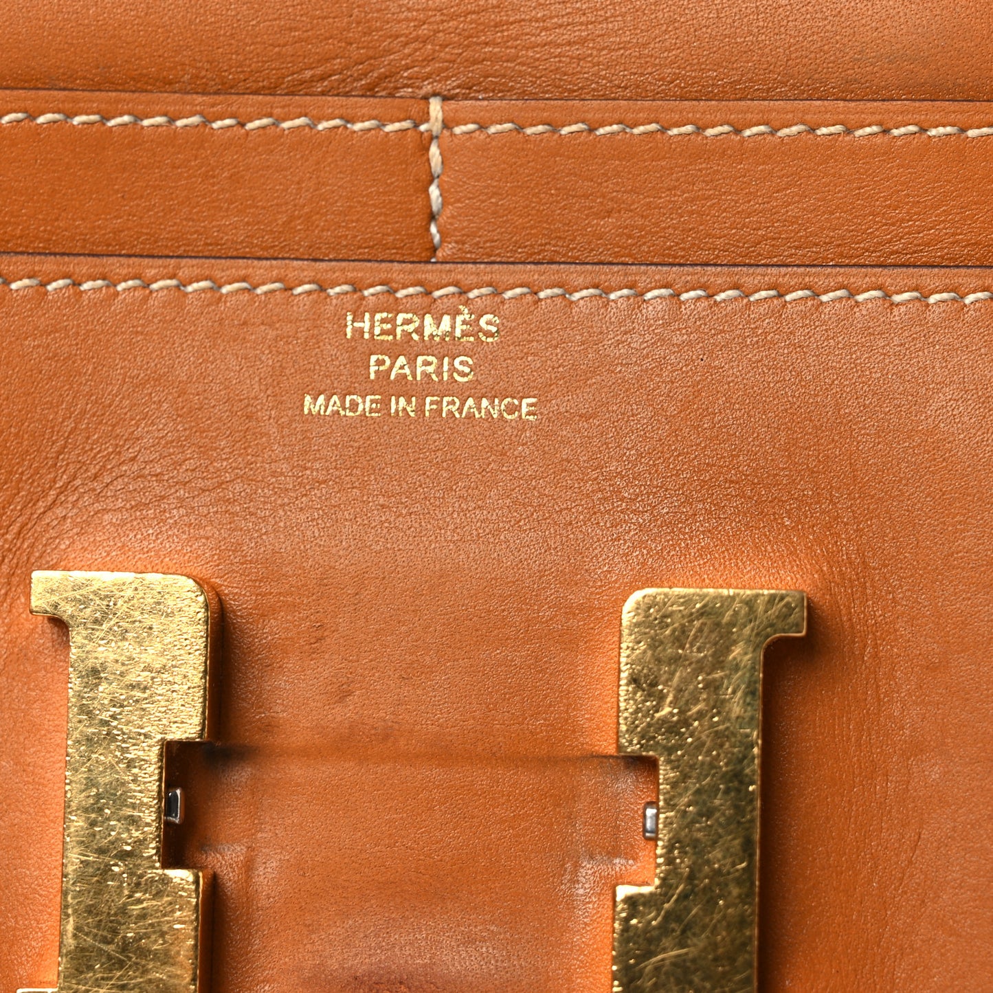 Barenia Constance Compact Passant Wallet Gold