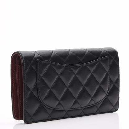 Chanel Lambskin Quilted Yen Wallet Black 3 of 10