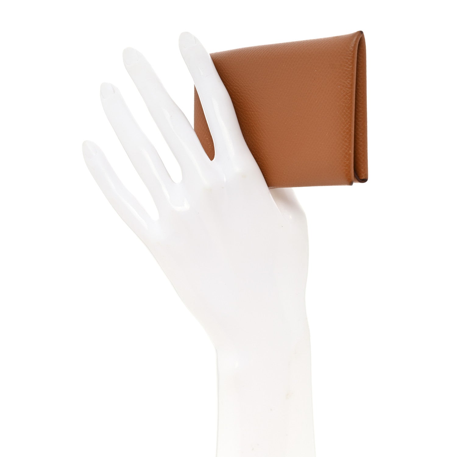 Hermes Epsom Calvi Card Case Gold 2 of 9