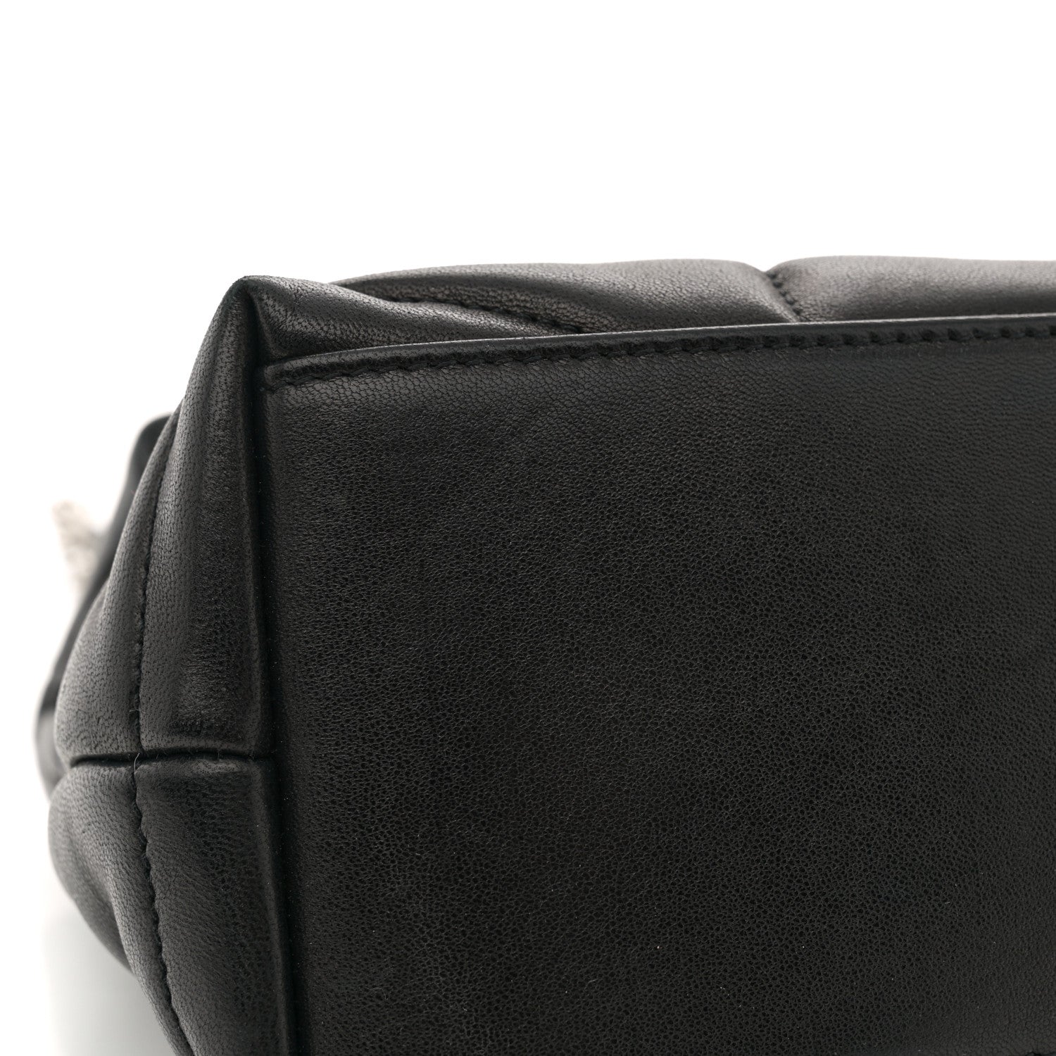 Saint Laurent Lambskin Quilted Small Loulou Puffer Monogram Chain Satchel Black 11 of 13