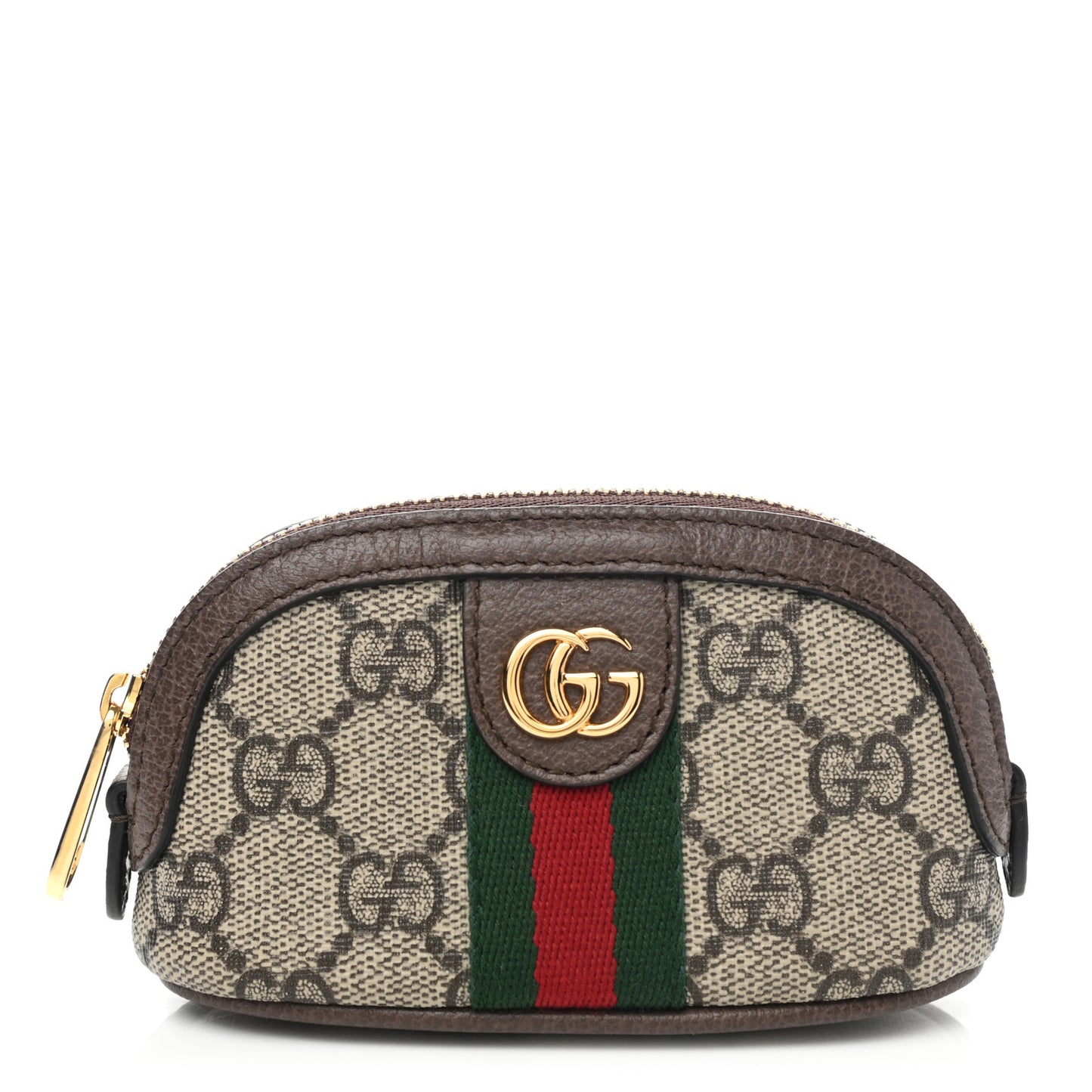GG Supreme Monogram Web Ophidia Dome Key Pouch Beige New Acero