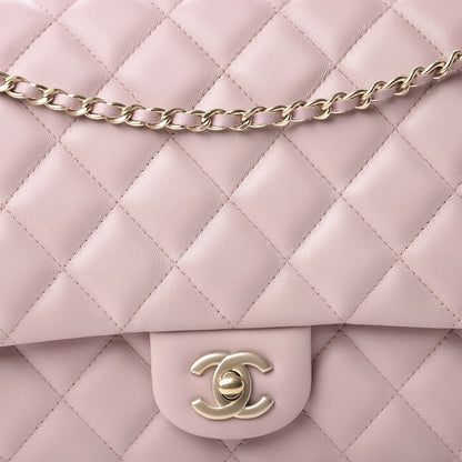 Chanel Lambskin Quilted Clutch With Chain Flap Light Pink 9 of 10