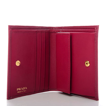Prada Vitello Move Bi-Fold Wallet Ibisco 5 of 8