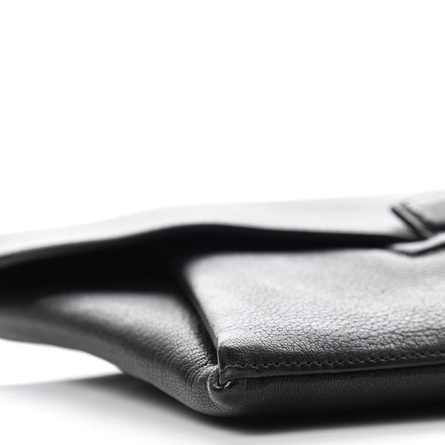 Sugar Goatskin Medium Antigona Envelope Clutch Black