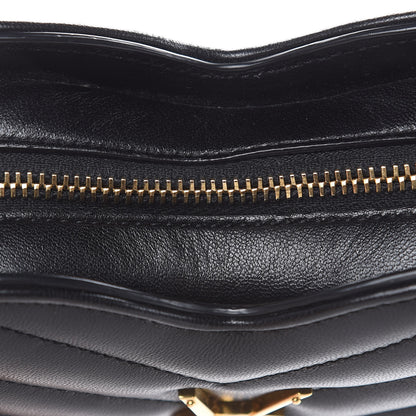 Saint Laurent Lambskin Matelasse Chevron Monogram Small Love Heart Chain Bag Black 9 of 11