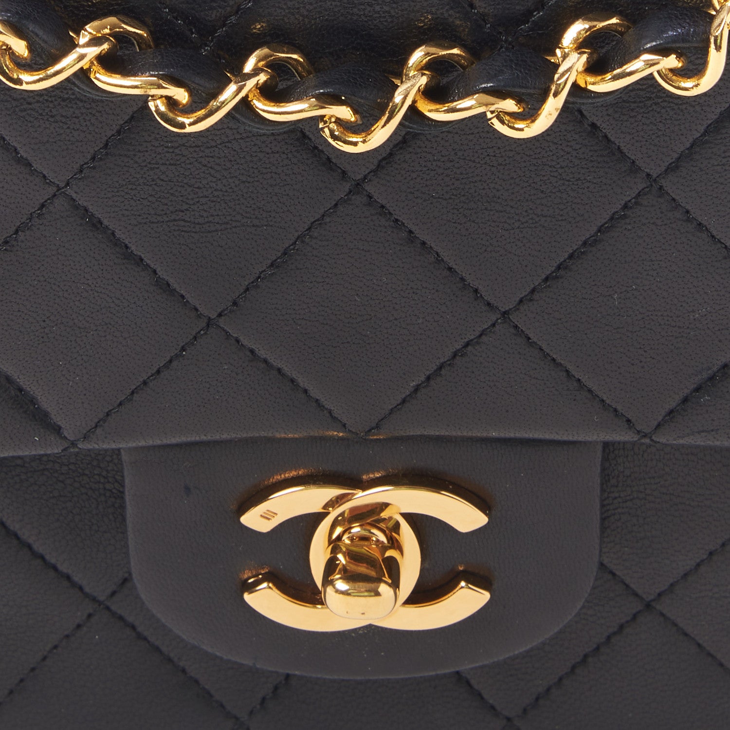 Chanel Lambskin Quilted Medium Double Flap Black 8 of 11