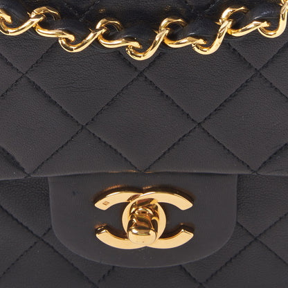 Chanel Lambskin Quilted Medium Double Flap Black 8 of 11