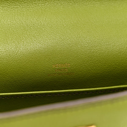 Hermes Swift Kelly Pochette Clutch Vert Anis 6 of 13