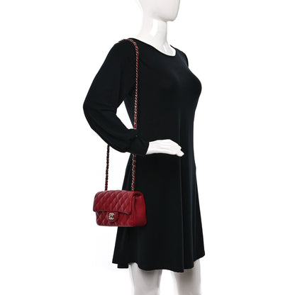 Chanel Caviar Quilted Mini Rectangular Flap Red 2 of 10
