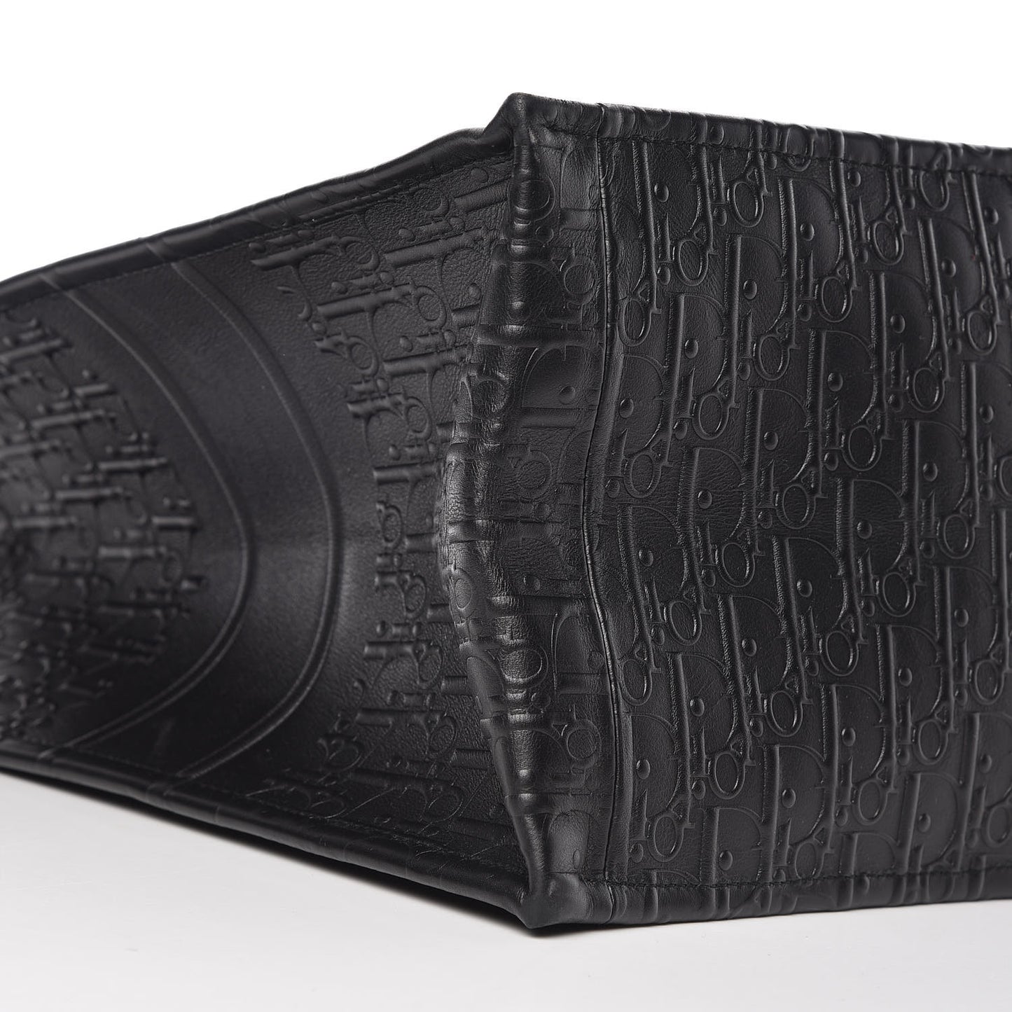 Oblique Calfskin Embossed Book Tote Black