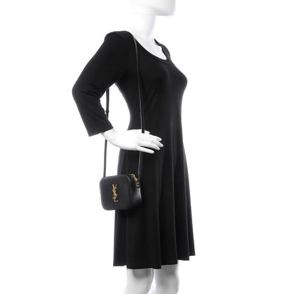 Saint Laurent Grain De Poudre Small Classic Monogram Camera Bag Black 2 of 8