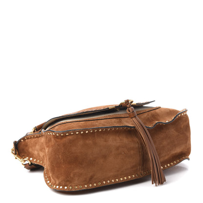 Chloe Suede Calfskin Braided Medium Marcie Satchel Caramel 4 of 9