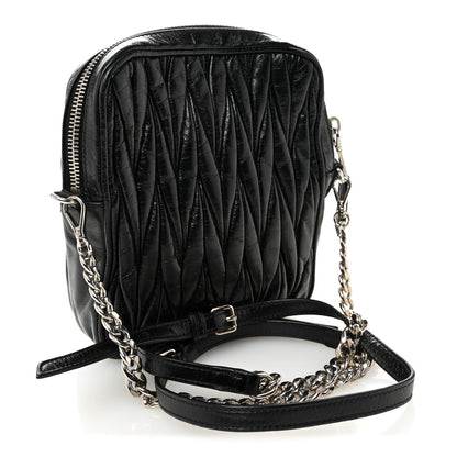 Miu Miu Nappa Matelasse Crossbody Black 3 of 10