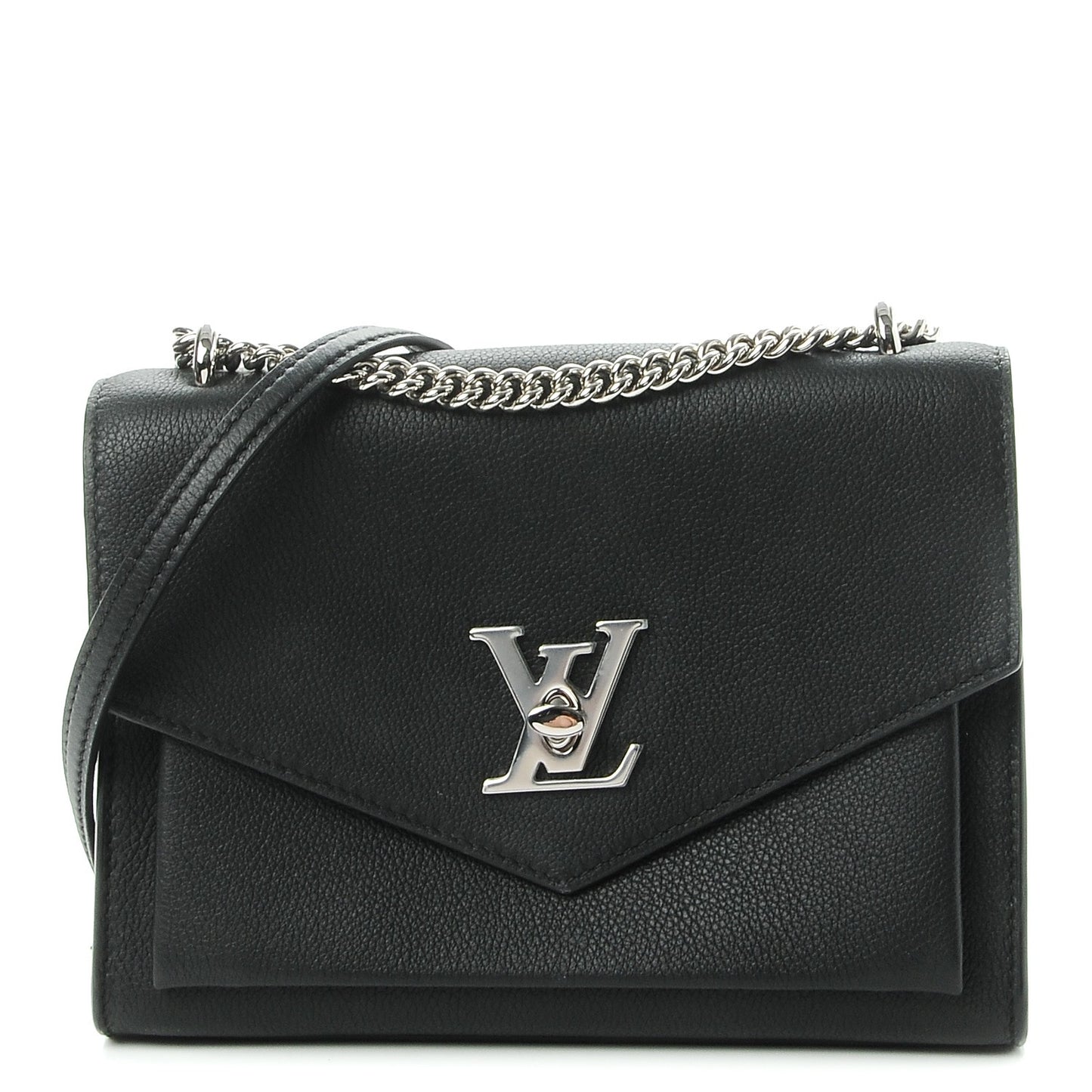 Soft Calfskin My Lockme Chain Bag BB Black