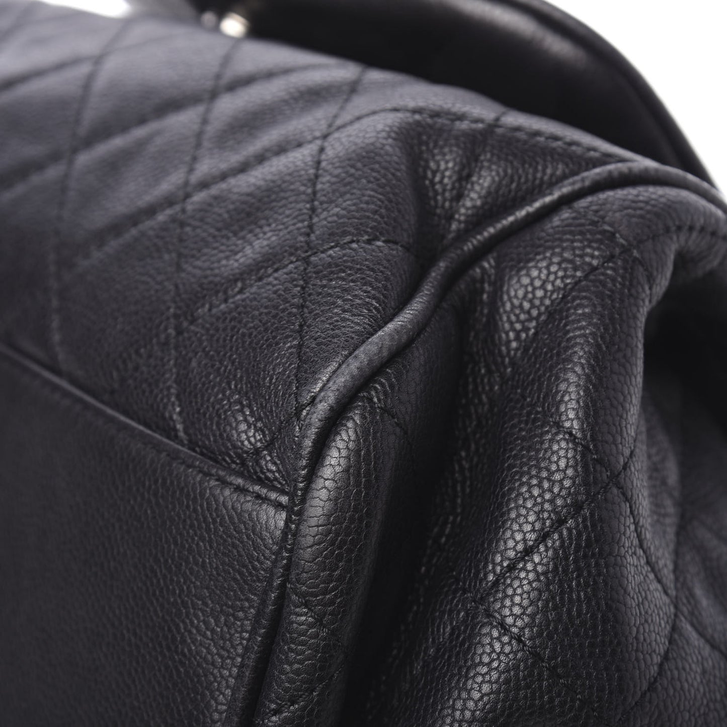 Caviar Quilted Timeless Accordion Flap Black