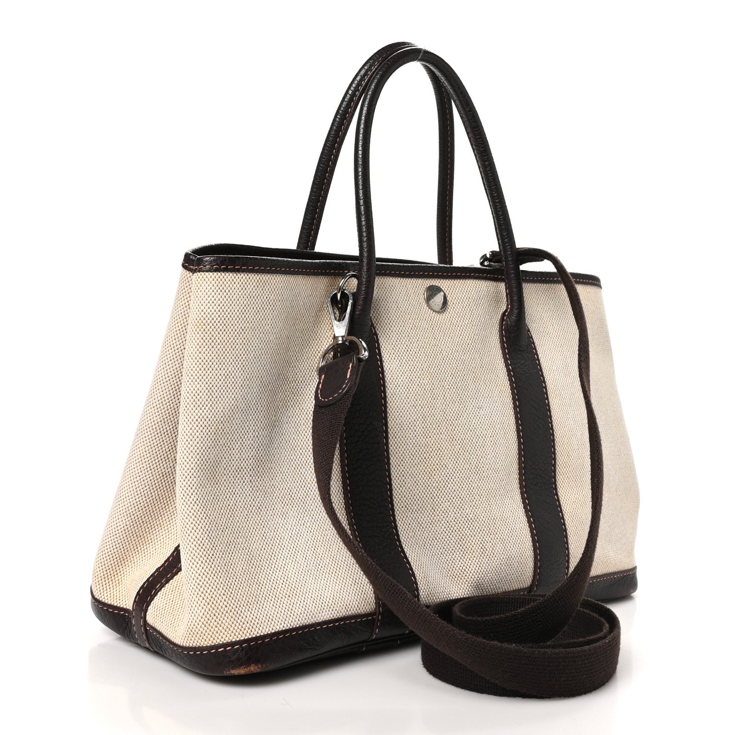 Hermes Buffle Skipper Toile Garden Party 30 TPM Marron Fonce 3 of 11