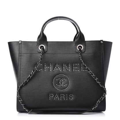 Chanel Caviar Small Studded Deauville Tote Black 1 of 10