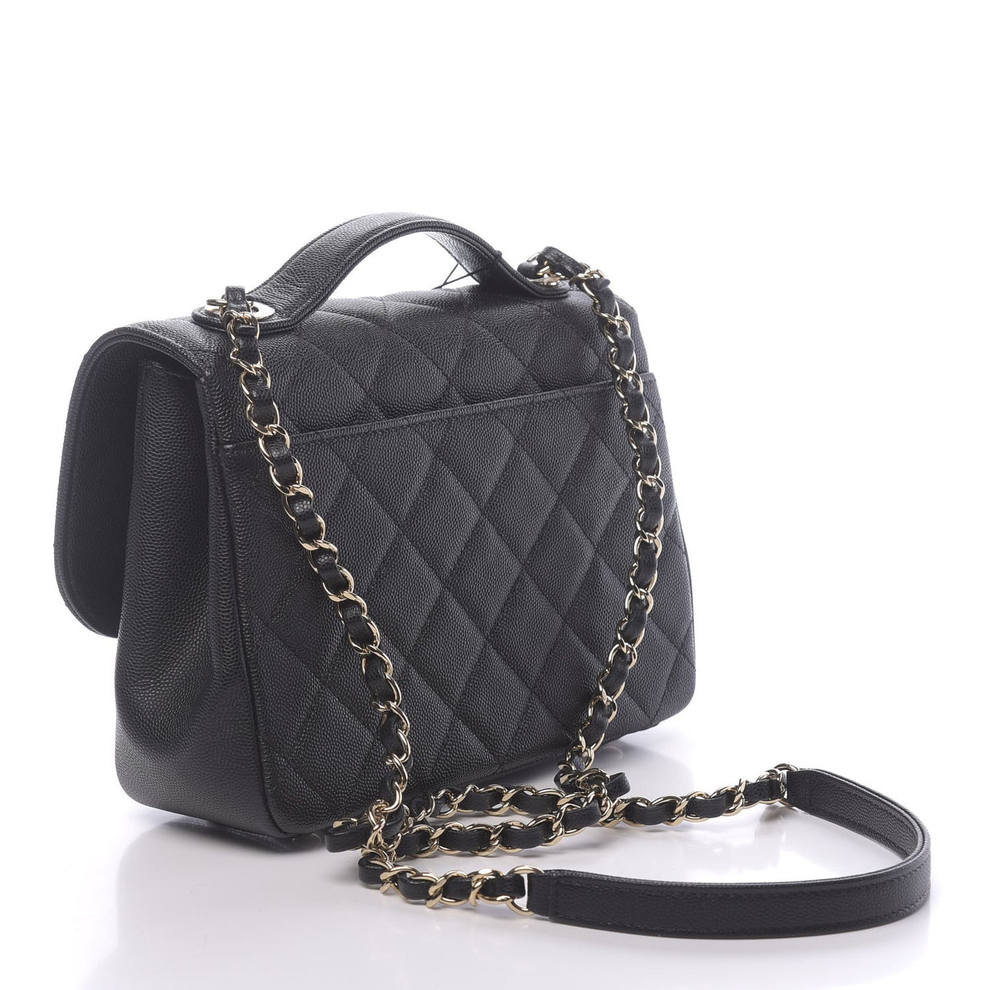 Caviar Quilted Medium Business Affinity Flap Black