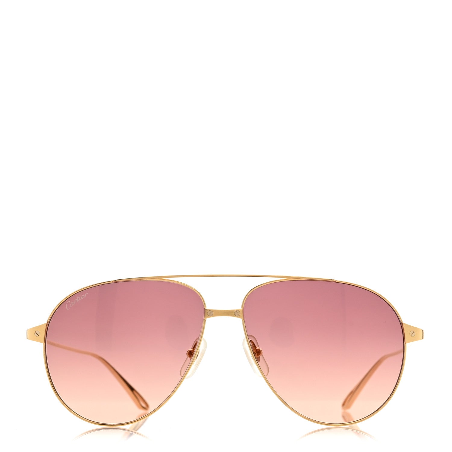 Cartier Santos Aviator Sunglasses CT0298S Gold 2 of 8
