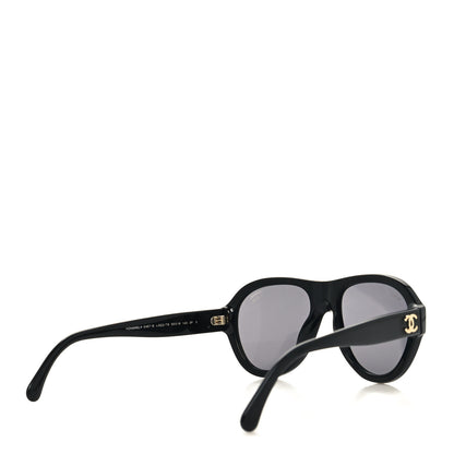 Chanel Acetate Strass Pilot Sunglasses 5467-B Black 5 of 8