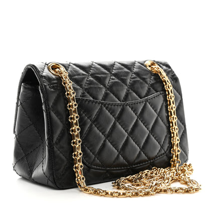 Chanel Aged Calfskin Quilted 2.55 Reissue Mini Flap Black 3 of 10