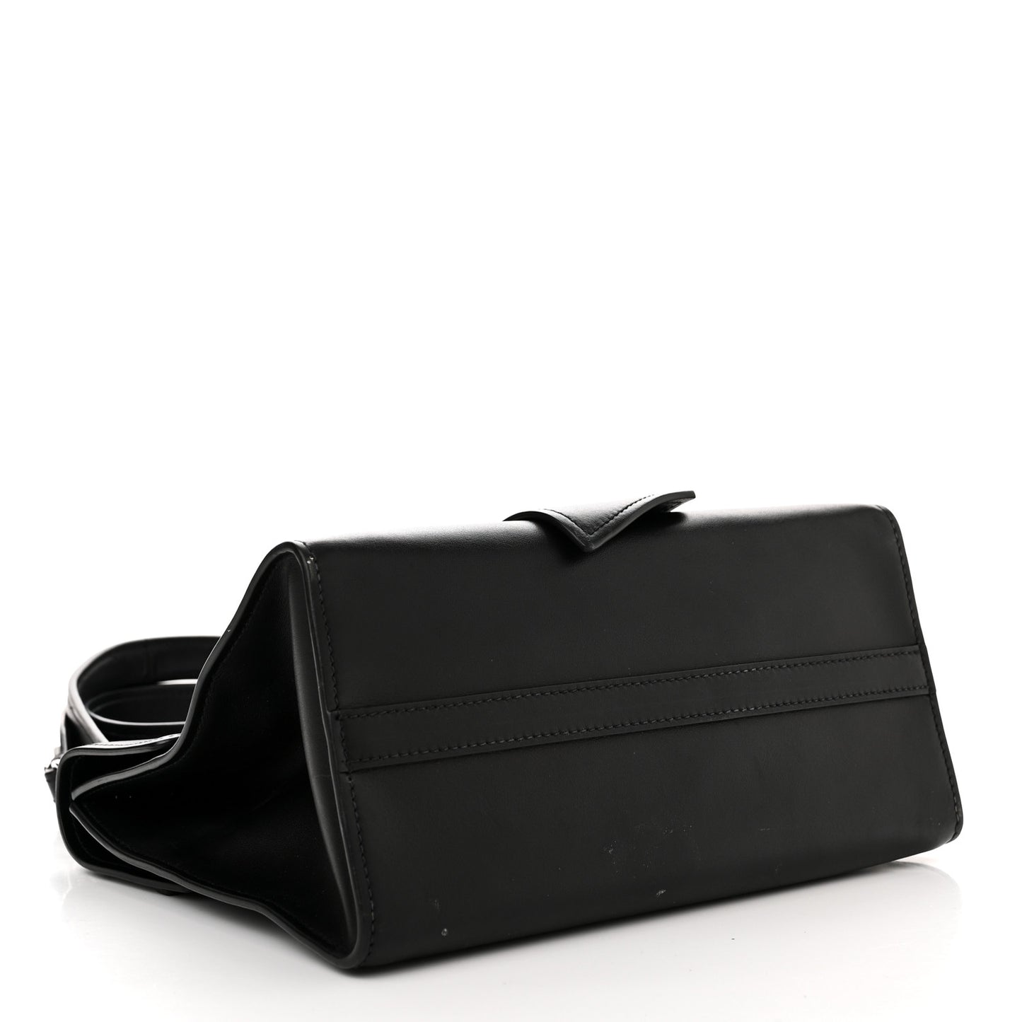 City Calf Ribbon Shoulder Bag Black