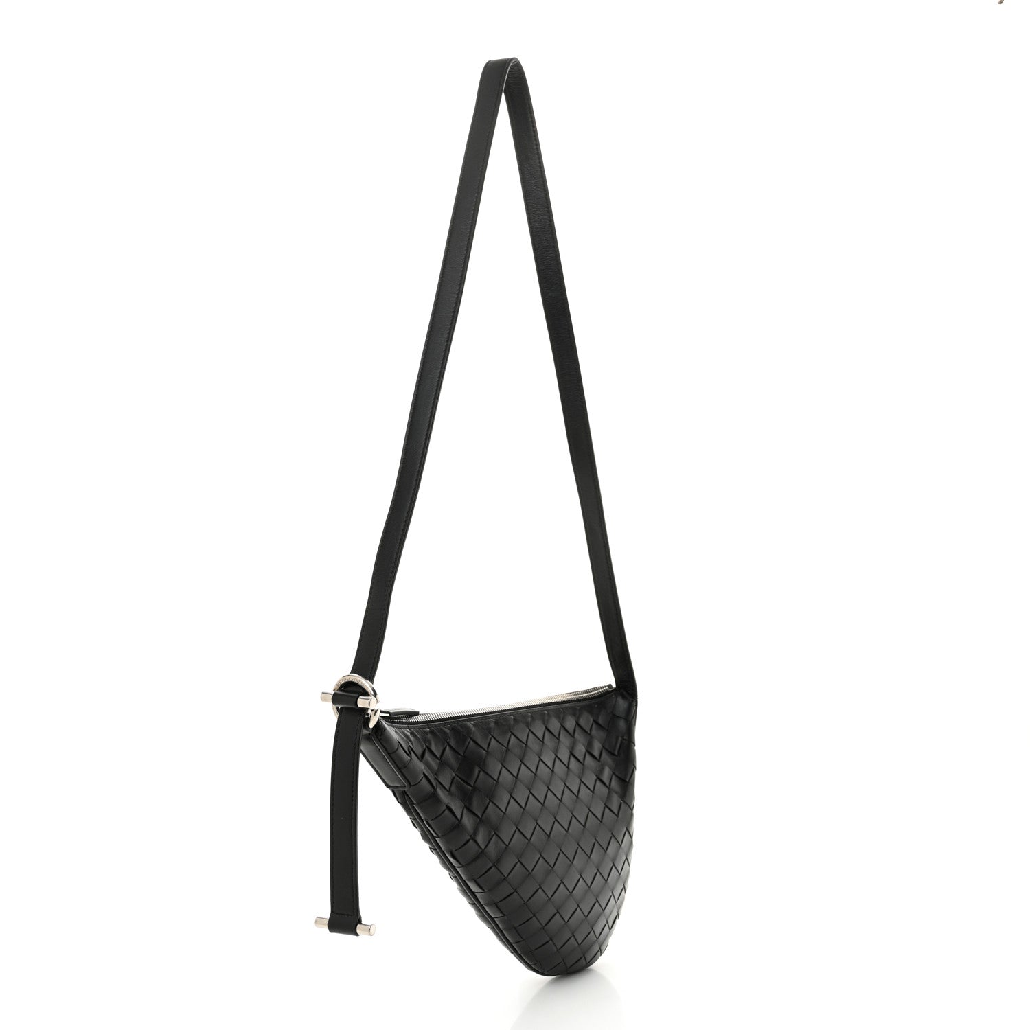 Bottega Veneta Calfskin Intrecciato Small Virgule Black 3 of 10