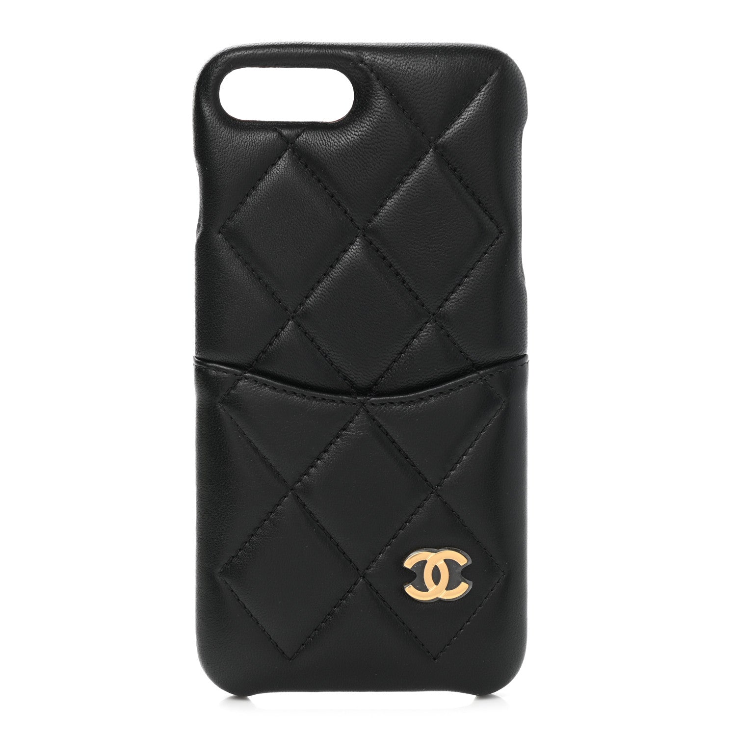 Chanel Lambskin Quilted iPhone 7/8 Coco Tech Case Black 1 of 6
