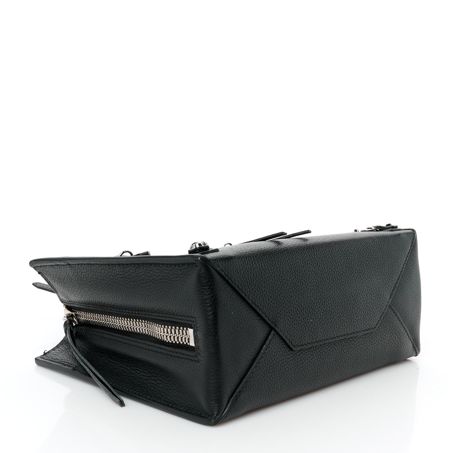 Balenciaga Grained Calfskin Papier Mini A4 Zip Around Tote Black 5 of 11