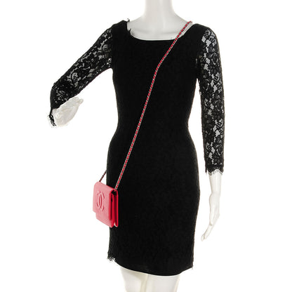 Chanel Caviar Timeless CC Wallet on Chain WOC Pink 2 of 9