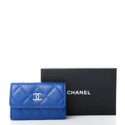 Chanel Lambskin Quilted Flap Card Holder Blue 9 of 9