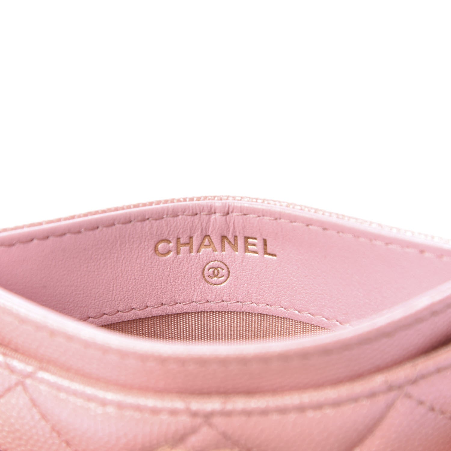 Chanel Iridescent Caviar Quilted Card Holder Rose Pink 6 of 8
