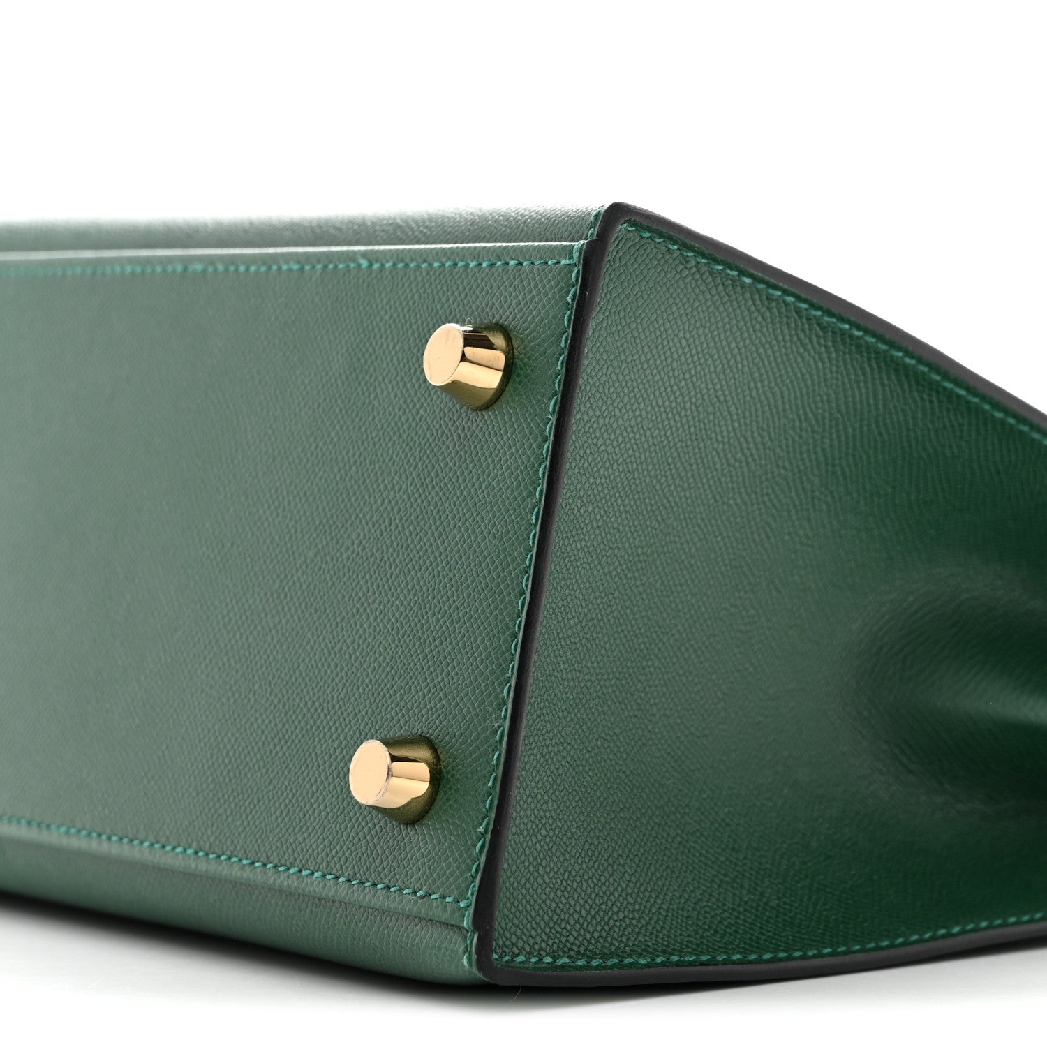 Hermes Madame Calfskin Shiny Alligator Kelly Sellier Touch 25 Vert Moyen 9 of 10