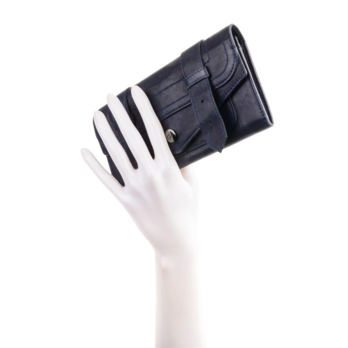 Lambskin PS1 Continental Wallet Navy