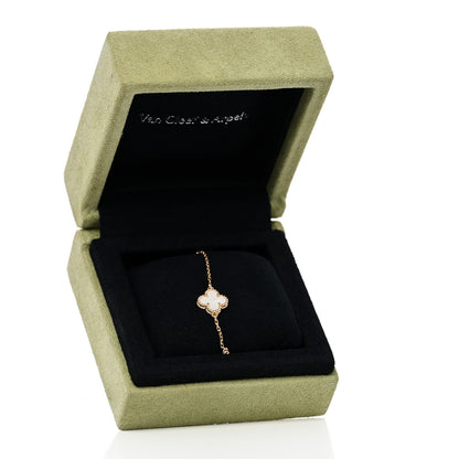 Van Cleef & Arpels 18K Yellow Gold Mother of Pearl Sweet Alhambra Bracelet 5 of 5