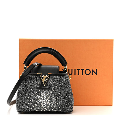 Louis Vuitton Crystal Cowhide Nano Capucines Silver Black 11 of 11