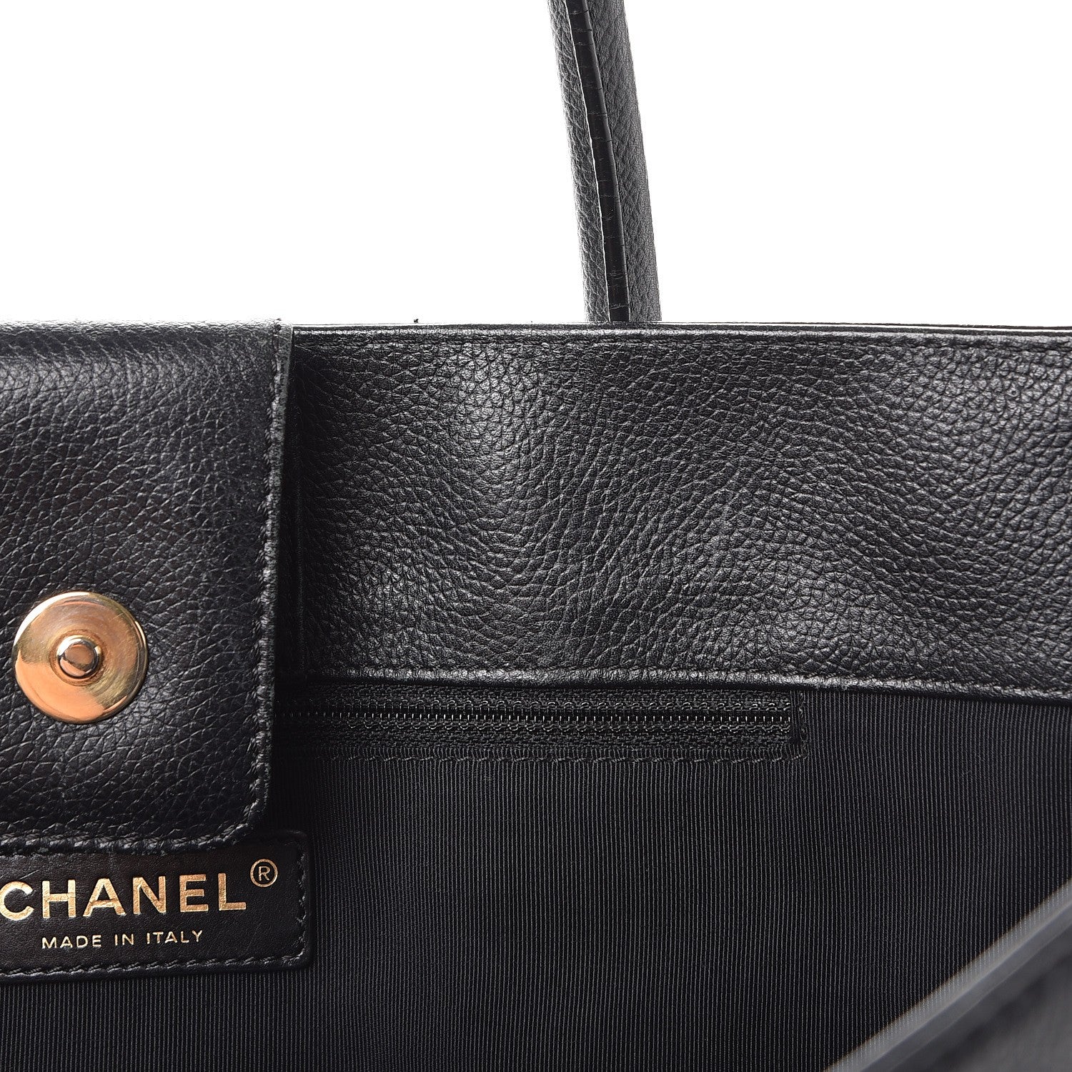 Chanel Calfskin Tall Cerf Tote Black 9 of 23