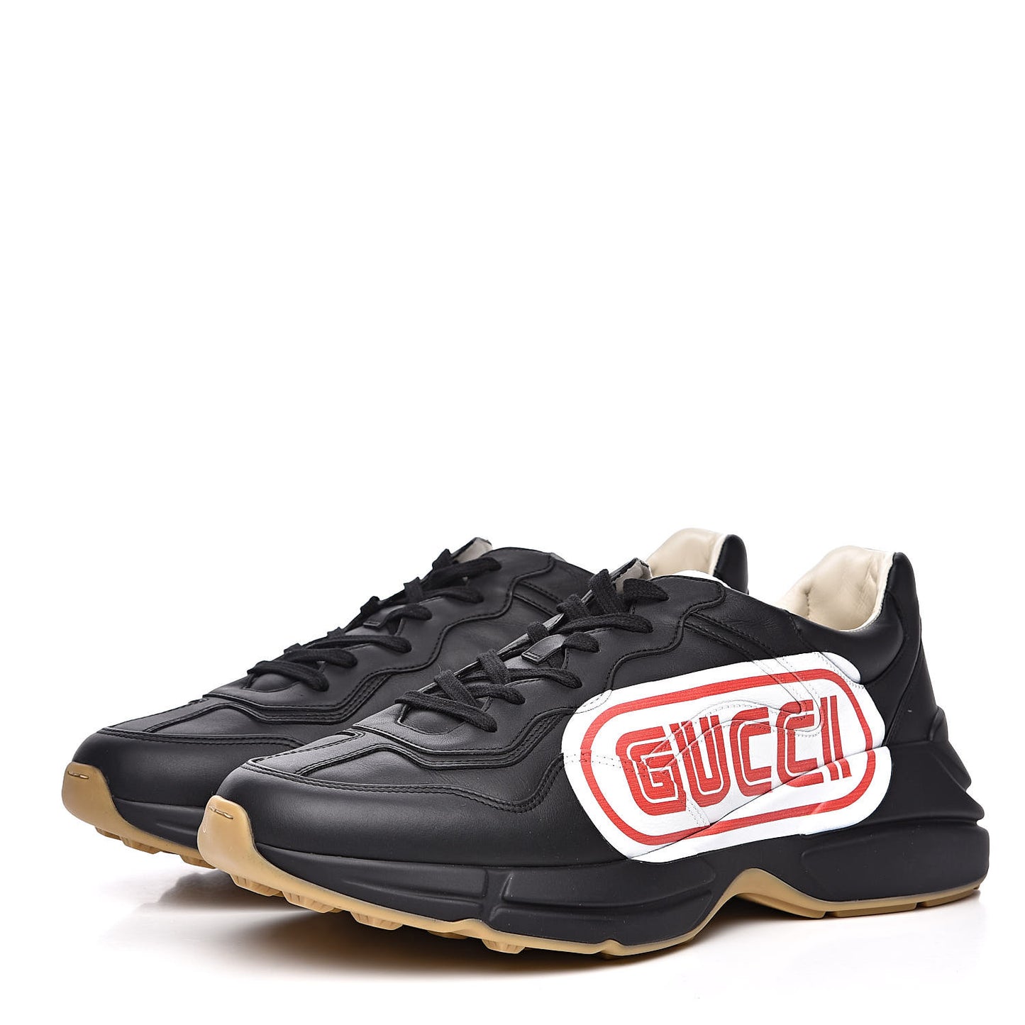 X SEGA Calfskin Logo Mens Rhyton Sneakers 12.5 Black