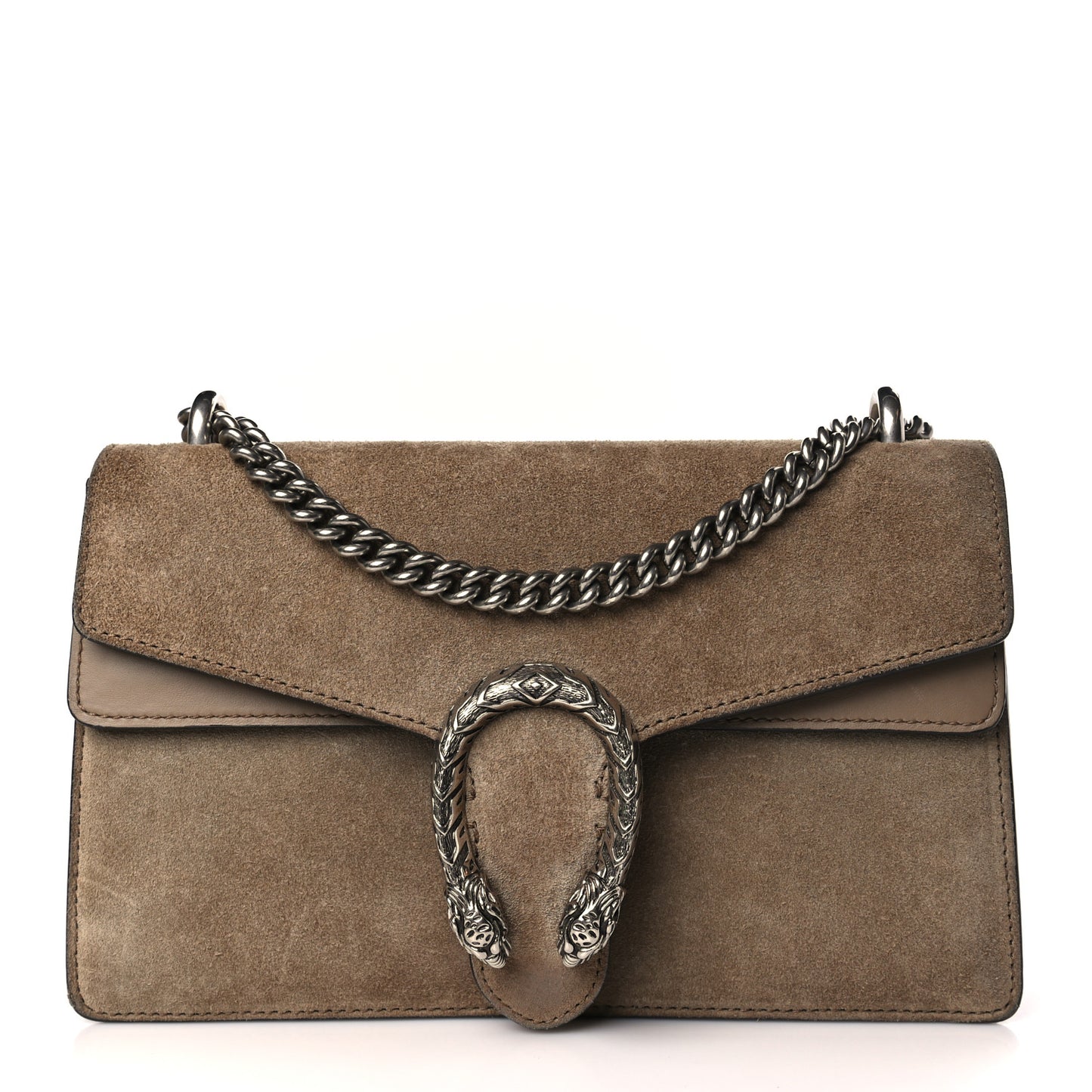 Suede Small Dionysus Shoulder Bag Taupe