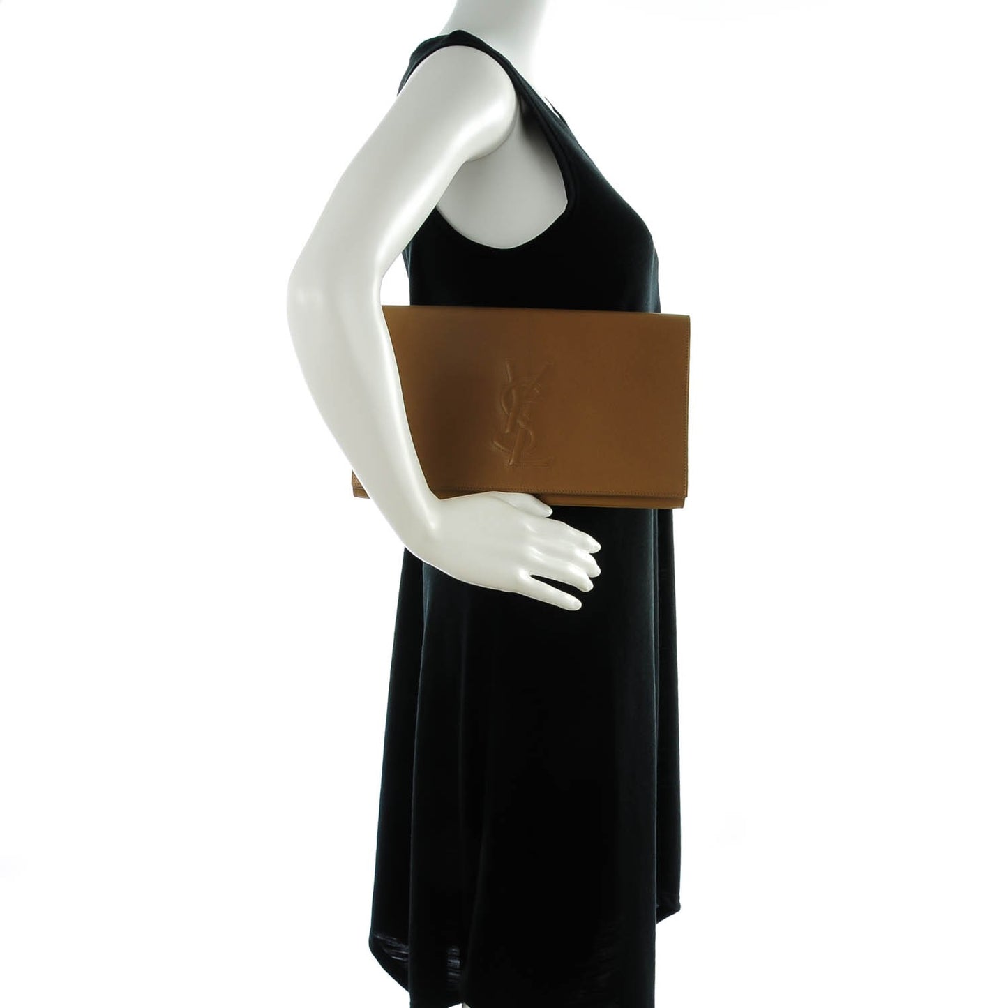 Calfskin Large Belle De Jour Clutch Taupe