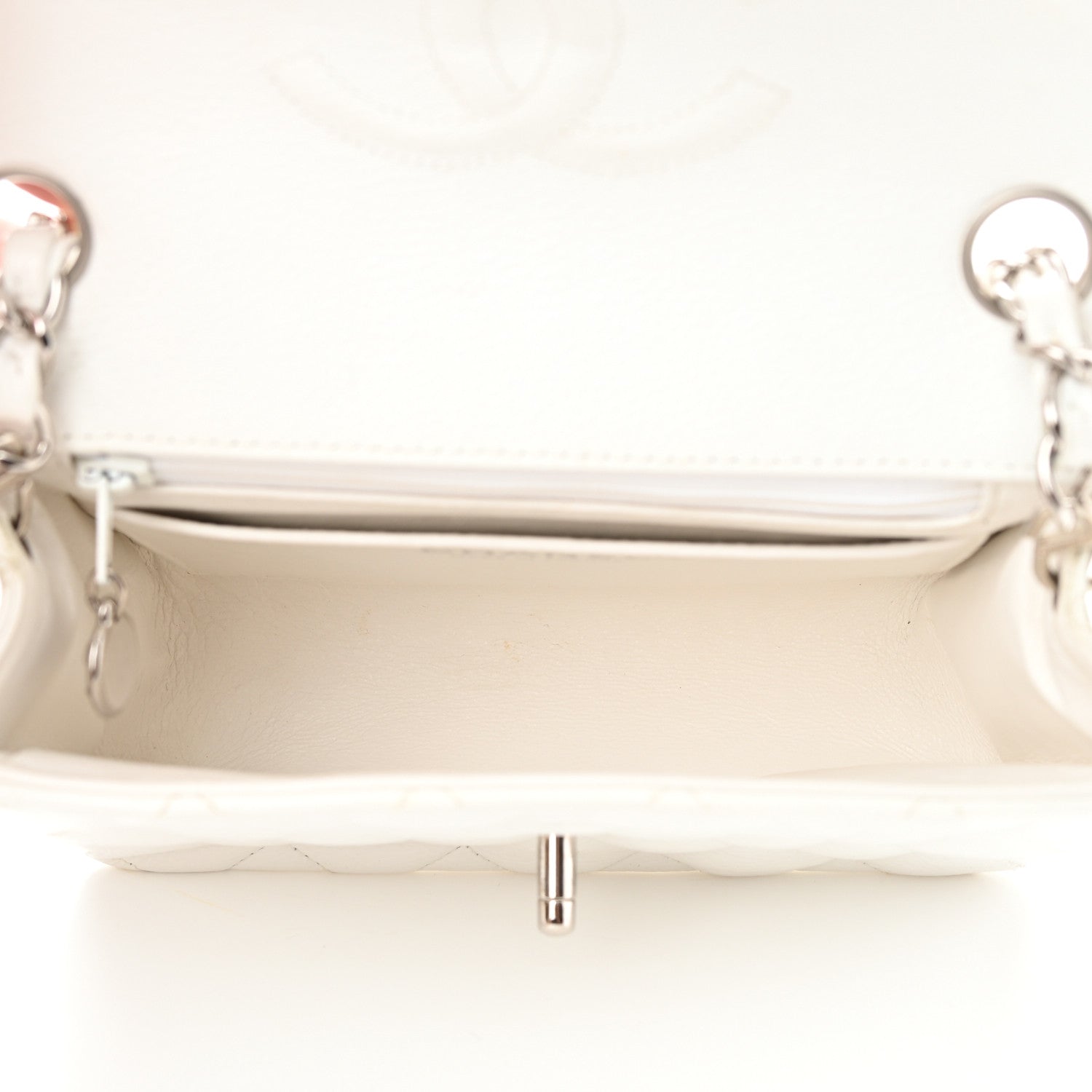Chanel Caviar Quilted Mini Square Flap White 5 of 17