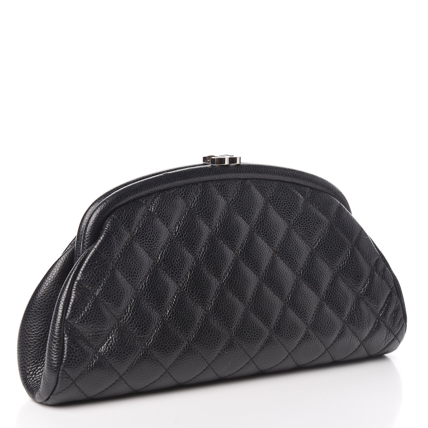 Caviar Quilted Timeless Clutch Black
