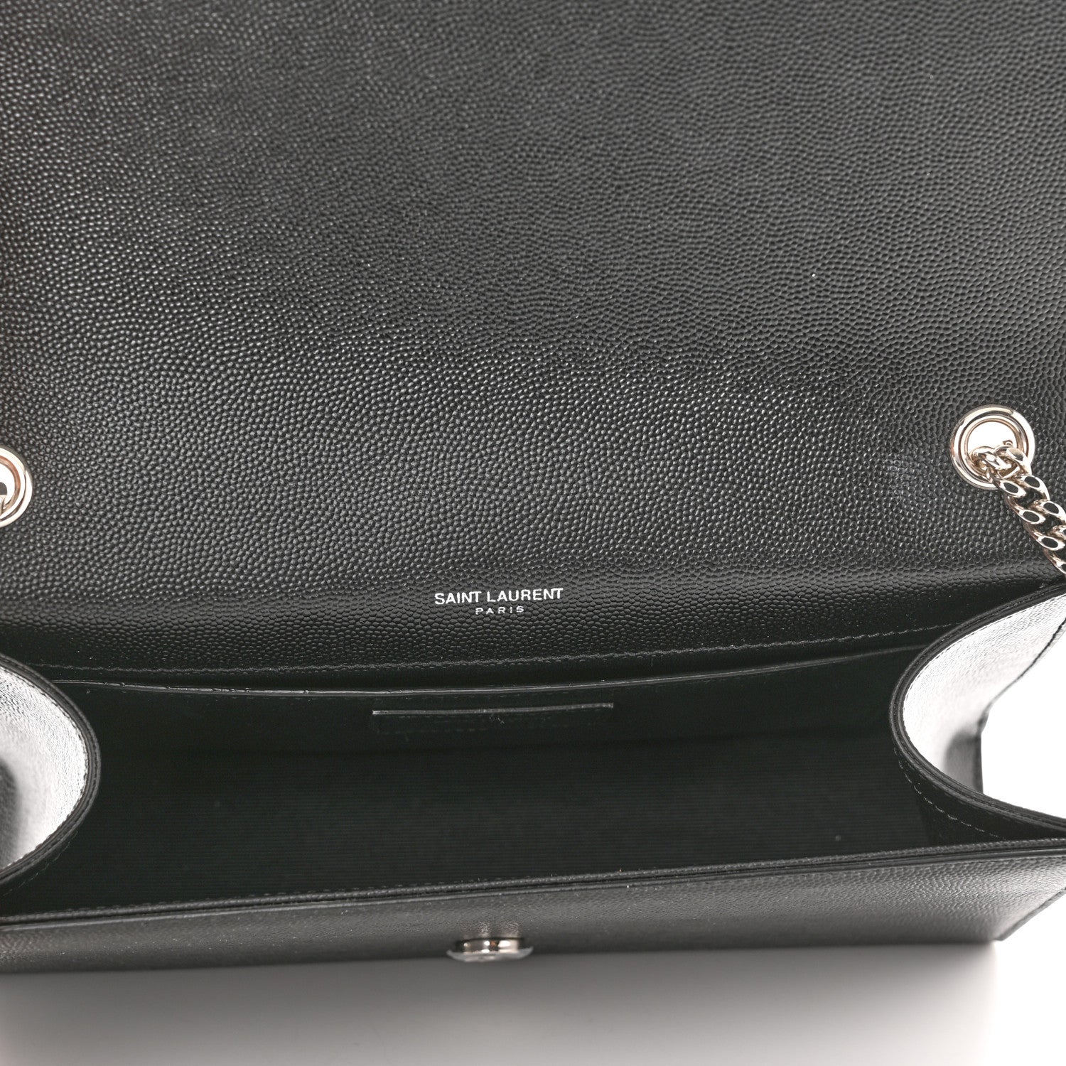 Saint Laurent Grain De Poudre Medium Classic Monogram Kate Satchel Black 5 of 11