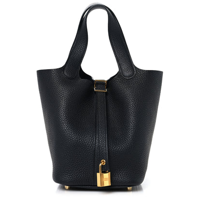 Hermes Taurillon Clemence Picotin Lock 18 PM Black 1 of 13
