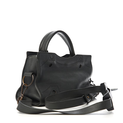 Balenciaga Veau Soyeux Perforated Blackout Hardware Mini City Gris Fossile 2 of 11