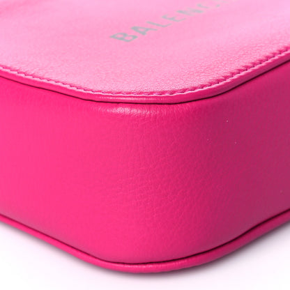 Balenciaga Calfskin Logo XS Everyday Camera Bag Rose Magenta Black 9 of 10