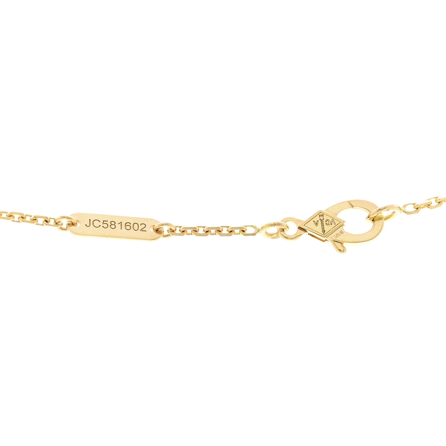 Van Cleef & Arpels 18K Yellow Gold Carnelian Vintage Alhambra Pendant Necklace 5 of 6