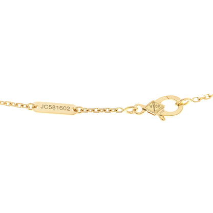 Van Cleef & Arpels 18K Yellow Gold Carnelian Vintage Alhambra Pendant Necklace 5 of 6