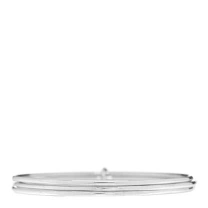 Tiffany Sterling Silver Heart Triple Bangle Bracelet 2 of 4